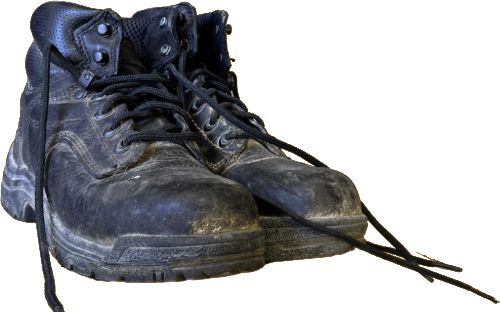 Muddy work boots — we’ve been in the mud (literally)